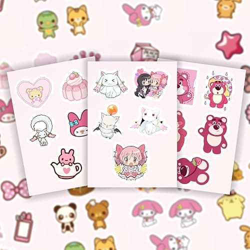 BulbaCraft Cutecore Stickers, Cute Anime Stickers for Water Bottle and Laptop - Cutecore Party Supplies & Decorations, Waterproof Vinyl Decals, Aesthetic Stickers, Gifts for Women & Men thumbnail 7