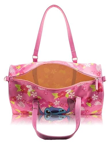 Disney Stitch Mini Duffle Bag for Girls | Small Travel Bag with Hawaiian Print | Lightweight Disney Overnight Bag with Adjustable Strap | Ages 3+ thumbnail 5