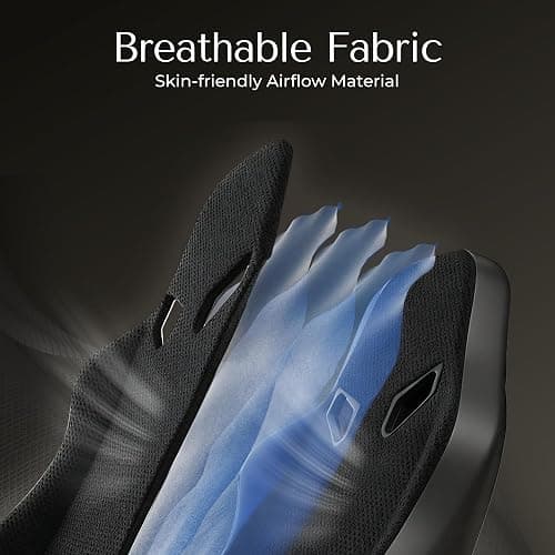 MEENICE Gaming Chair Fabric with Pocket Spring Custion, Ergonomic High Back Video Game Chair with Footrest Massage Lumbar Support, Height Adjustable Comfy Computer Chair for Adults Game Office Onyx thumbnail 6