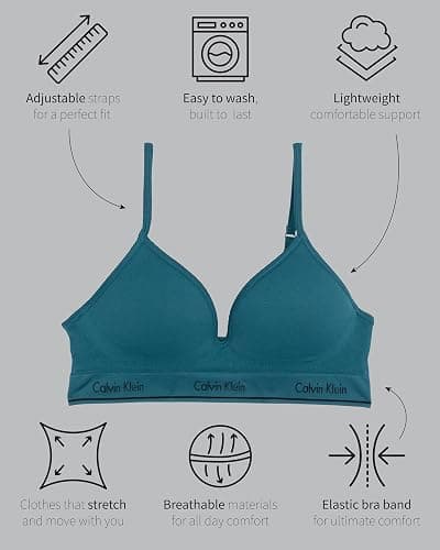 Calvin Klein Kids Girls' Seamless Wirefree Comfort Bralette Bra 2-Pack thumbnail 2