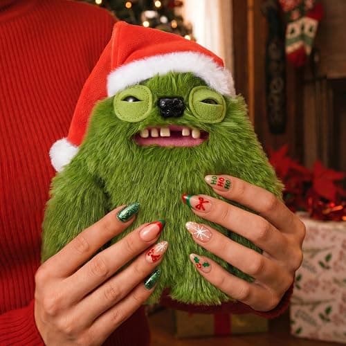 Fuggler Festive Fuggs 9 Inch Series 2 Plush (Sasquinch) de ZURU | Divertido monstruo feo con dientes caracteristicos, peluche coleccionable suave y abrazable, para fans y coleccionistas thumbnail 8