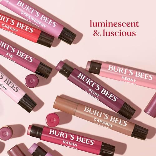 Burt's Bees Christmas Gifts, Lip Shimmer Nude Collection, Tinted Lip Balm Stick, Moisturizing for Hydration with Natural Glowy Pigmented Finish & Buildable Color, Value Pack, 3 Tubes x 0.09 Oz thumbnail 10