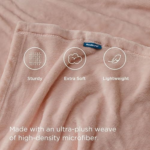 Bedsure GentleSoft Fleece Blankets King Size Dusty Pink - Bed Blanket Soft Lightweight Plush Cozy Fuzzy Luxury Microfiber, 108x90 inches thumbnail 5