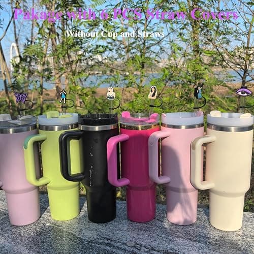 Amreich Olivia Singer Straw Toppers 10mm Silicone Straw Cover Caps | 6PCs Olivia Merch 0.4in Straws Accessories Compatible with Stanley 2.0 30 40 Oz Tumblers Gifts for Fans Women Girls thumbnail 4
