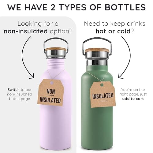 Bambaw 16 oz Water Bottle Insulated, Reusable Stainless Steel Water Bottle with Wide Mouth That Fits Tea Infusers, Made of High-Grade Stainless Steel, Durable & Easy to Clean (Red Berry) thumbnail 6