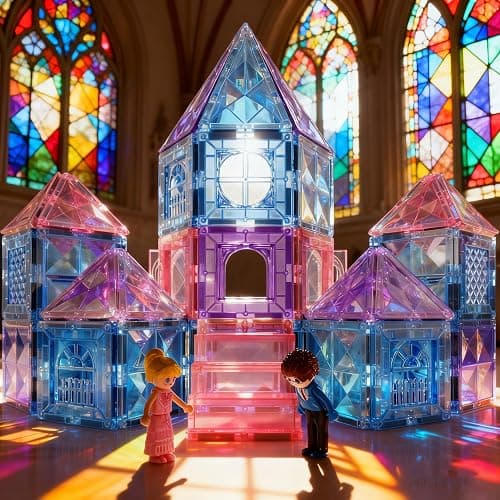 Soyee Diamond Magnetic Building Blocks - Princess Toys for 3-8 Year Old Girls & Boys - 3 4 5 6 Year Old Girl Birthday Xmas Present thumbnail 2
