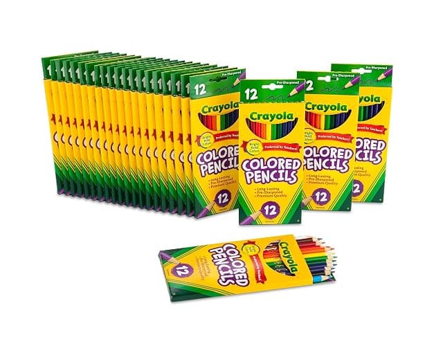 Crayola Bulk Colored Pencils for Kids (24pk) - 12 Assorted Colors, Art Supplies For Crafts & Coloring Books, Bulk Preschool & Kindergarten Classroom Supplies (Packaging May Vary) - Image 1