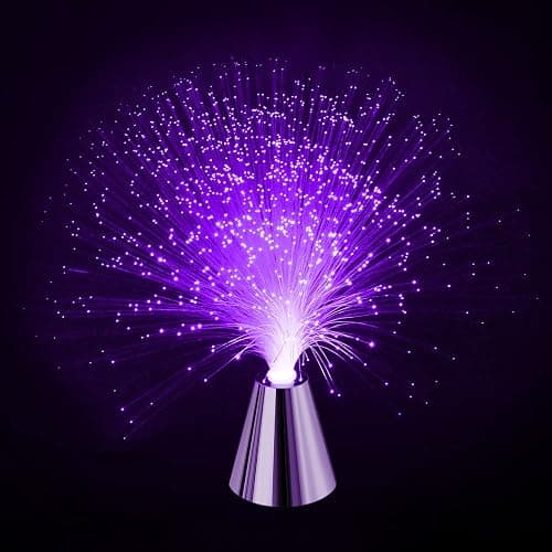 Sensory Fiber Optic Lamp - LED Color Changing with Cone Base - Fiber Optic Lights with Battery Powered - Calming Mood Night Light … thumbnail 3