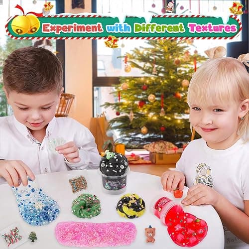 8 x 100ml Textures Slimes Kit for Kids, Slime Variety Pack Different Textures, with Snow Fizz, Butter, Cloud, Crunchy Slime, Slimes Party Favors for Girls & Boys, Birthday Easter Toy thumbnail 2
