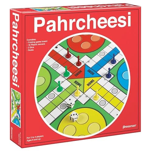 Pressman Toy Pahrcheesi in Box, Red, Pahrchessi thumbnail 4
