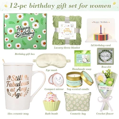 Birthday Gifts for Women Self Care Gifts for Women Happy Birthday Gift Baskets for Mon Wife Grandma Girlfriend Best Friend,Sister,Daisy Relaxing Spa Gifts Set Christmas Gifts thumbnail 2