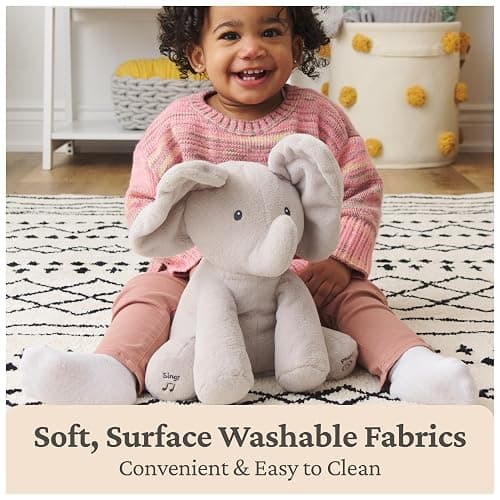 GUND Baby Animated Flappy The Elephant Plush, Singing Stuffed Animal Baby Toy for Ages 0 and Up, Gray, 12" thumbnail 2