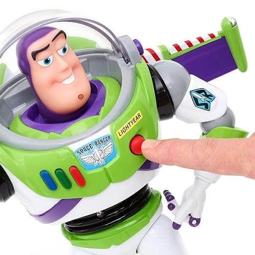 Disney Store Action Figure Interattiva Parlante di Buzz Lightyear, Toy Story, 36 cm, con Repertorio di 15 Frasi in Inglese, Interagisce con Altri Personaggi, dai 3 Anni in su thumbnail 5