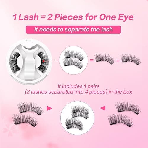 Magnetic Lashes Kit Magnetic Eyelashes with Applicator Reusable Eyelashes Magnetic Lashes Easy to Wear and Remove thumbnail 8
