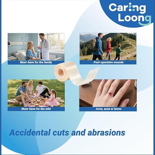 Medical Grade Hydrocolloid Roll for Wound Care - Highly Absorbent for Wound Care, Burn, Blister, Acne, Extra Large Patch with Self-Adhesive, Sterile & Waterproof (2in×12ft （11.8mil/0.3mm Thickness）) thumbnail 7