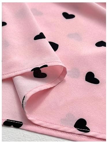 WDIRARA Women's Plus Size Heart Print Bow Tie Neck Long Sleeve Blouse Office Shirt Top thumbnail 7