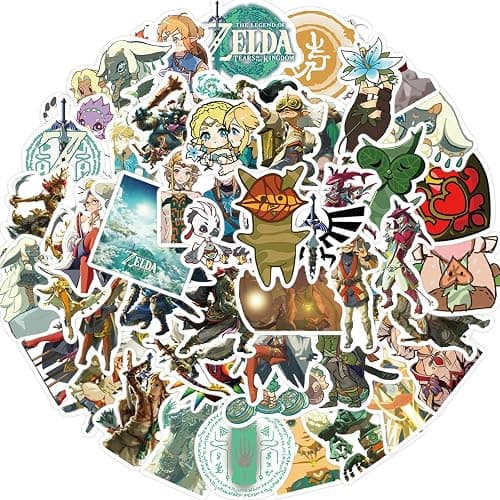50pcs The Legend of Zelda: Tears of The Kingdom Stickers for Water Bottle, Waterproof Vinyl Decal for Adult Teen Kids Laptop Skateboard Phone Travel Case Bike Guitar thumbnail 3
