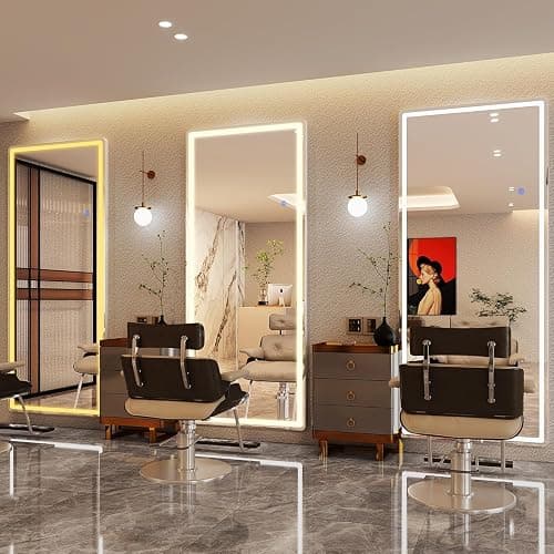 Antok 71" x 28" LED Full Length Mirror, Lighted Floor Standing LED Mirror Full Length,Hanging Mirrors with Stand Free Standing Floor Mirrors for Bedroom (Rect) thumbnail 8