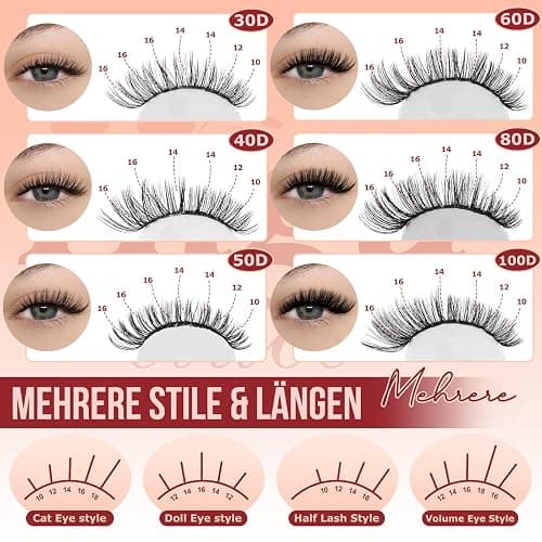 Higu clace 580 pcs Wimpern-Extensions 30-40-50-60-80-100D | Lash-Extension-Set Künstliche Wimpern für Wimpernverlängerung zu Hause DIY-Wimpern-Extensions für Anfänger(10-18mm) thumbnail 3