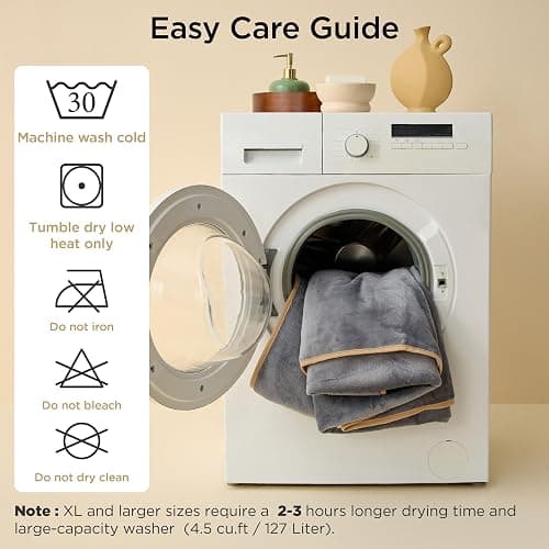 LE SURE Waterproof Dog Blanket Washable - 100x80cm Fleece Pet Blanket For Medium Dogs and Cats, Personalised Kitten Throw Protects Bed and Sofa with Soft Plush, Grey thumbnail 4
