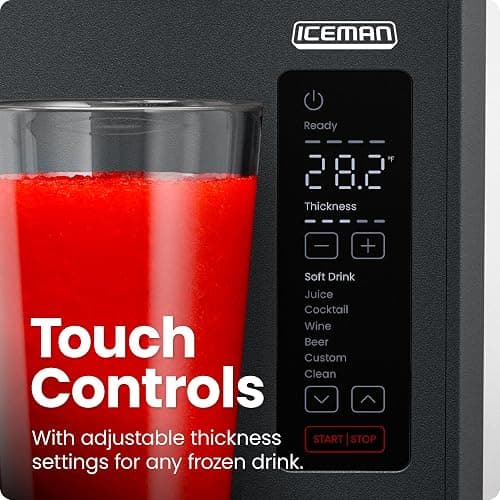 Iceman Slush-Ease Slushie Machine, Frozen Drink Maker & Slushy Machine with 5 Presets + Custom Option, Easy-Dispensing Lever for Frozen Margaritas, Frappes, and Slushies - Black thumbnail 4