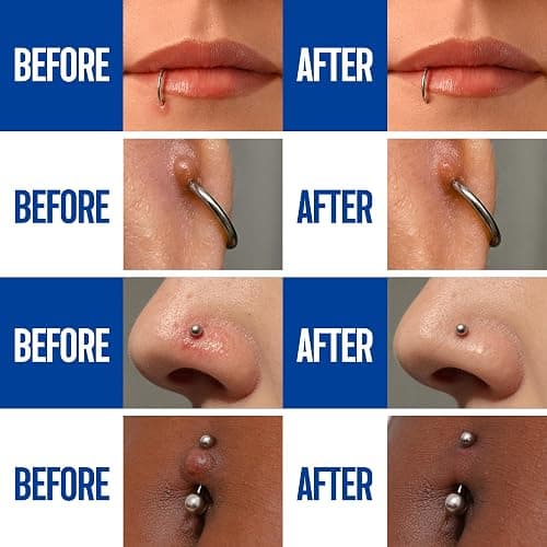 BodyJ4You Piercing Aftercare Spray - Saline Solution for Piercings Wound Wash Sterile Saline - Keloid Bump Removal Ear Nose Septum Belly Button Cartilage - Sea Salt Earring Cleaner Fine Mist 2 Fl Oz | Sea Salt Spray Ear Piercing Cleaner - Nose Septum Belly Button Nipple Cartilage - Earring Hole Fine Mist 2 Fl Oz Travel Size thumbnail 4