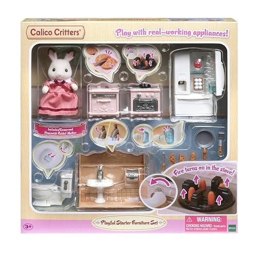 Calico Critters Playful Starter Furniture Set - Toy Dollhouse Furniture and Accessories Set with Collectible Figure Included thumbnail 8