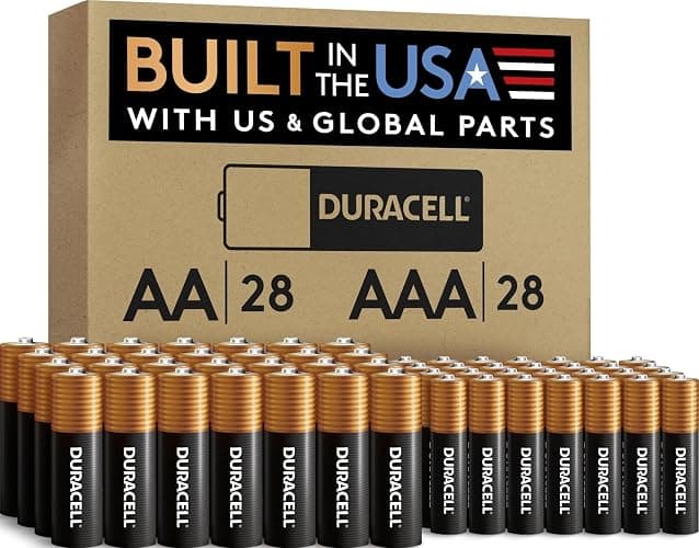 Duracell Coppertop AA + AAA Batteries, 56 Count (Pack of 1), Re-closable for Quick Access and Organized Storage, Includes 28 Double A and 28 Triple A Batteries - Image 1