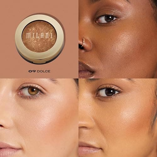 Milani Bronzer Powder - Baked Bronzer Made in Italy, Bronzing Shimmer Highlighter Makeup for Contour -Dolce thumbnail 3
