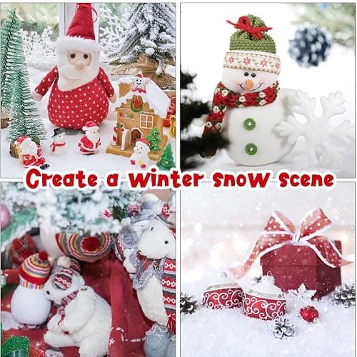 Instant Snow Fake Snow Powder-Make 6-8 Gallons of Artificial Snow, Instant Snow Powder Instant Snow Packets Magic Snow Perfect for Winter Decoration, Holiday and Winter Crafts and Artificial Snow Play thumbnail 4