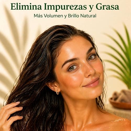 Arcilla Ghassoul Cuida de tu Cabello y Piel - Brillo Natural para tu Piel y Cabello Fuerte - ESSENCIALES 500g, Limpieza profunda de la piel, Elimina el exceso de grasa en la piel, Exfoliante suave thumbnail 3
