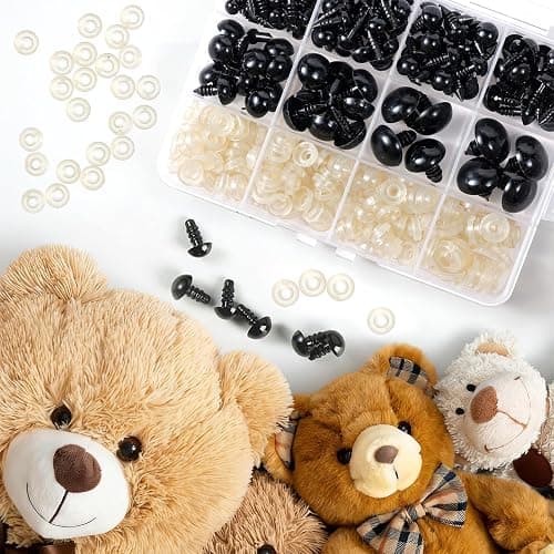 XKDOUS 6-18 mm, 8 Sizes Safety Eyes for Crocheting, Crochet Eyes for amigurumi, Stuffed Animal Doll Eyes for DIY Crafts thumbnail 6