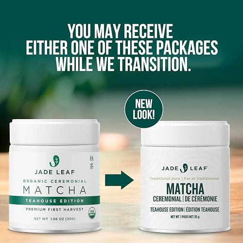 Jade Leaf Matcha Organic Ceremonial Grade Premium First Harvest Teahouse Edition - Traditional Pure Authentic Japanese Origin Green Tea Powder from Uji and Kagoshima (30g Tub) thumbnail 5