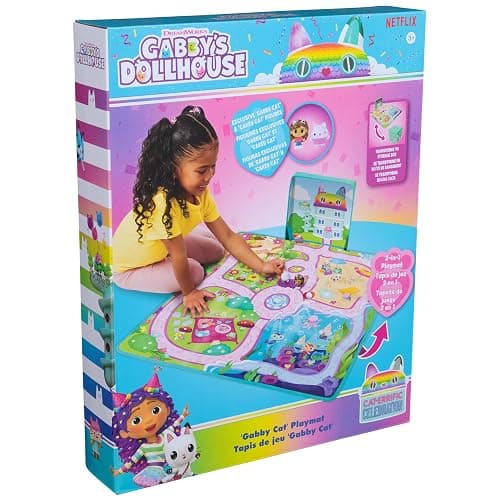 DreamWorks GABBY'S Dollhouse, Gabby Cat Playmat, with 2 Figures, Dollhouse Accessories & Board Game with Dice, Kids Toys for Girls & Boys Ages 3 and Up thumbnail 9