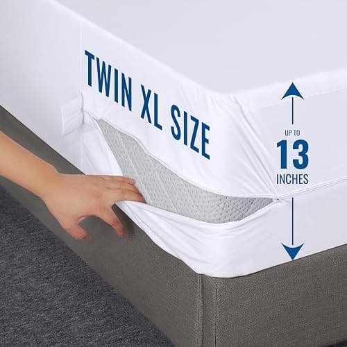 Utopia Bedding Waterproof Mattress Protector Twin XL Size, Zippered Mattress Encasement Bed Bug and Dust Mite Proof, Absorbent Six-Sided Mattress Cover thumbnail 4