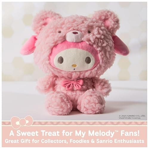 GUND Sanrio Official Hello Kitty and Friends My Melody Café Latte Teddy Bear Plush, Collectible Plush Toy, Stuffed Animal for Ages 1 and Up, Pink, 10” thumbnail 3