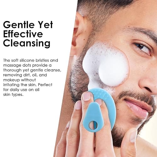 4 Pack INNERNEED Silicone Face Scrubber for Deep Cleansing and Exfoliation – Soft Facial Cleansing Brush, Gentle for All Skin Types, Blackhead Remover, Portable thumbnail 4