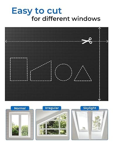Sumobaby Blackout Curtains for Bedroom Portable 42"x60",No Drill Black Out Shades with Upgraded Hook&Loop Tapes,100% Blackout Window Cover,Thermal Insulated Blinds for Bedroom,Nursery(1 Panel,Black) thumbnail 5