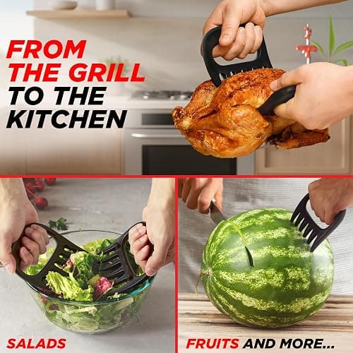 Alpha Grillers Meat Shredder Claws - BBQ Smoker Accessories Grilling Gifts for Men - Stocking Stuffers for Men - White Elephant Gifts Useful Ideas - Grill Tools for Pulled Pork thumbnail 5