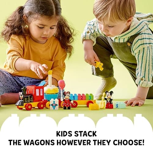LEGO DUPLO Disney Mickey & Minnie Mouse Birthday Train Toy - Building Blocks for Toddlers, Ages 2+ - Pretend Play Learning Toy for Girls & Boys - Gift for Birthday - 10941 thumbnail 5