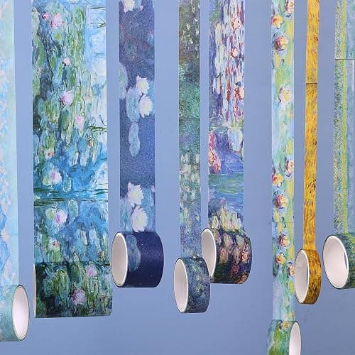 PAGEMORE 32 Rolls Washi Tape Set, Colored Van Gogh Patterns Decorative Masking Tape, Vintage Artists Tapes for Journaling, Junk Journal, DIY Craft Projects, Scrapbooking Supplies Decor thumbnail 5