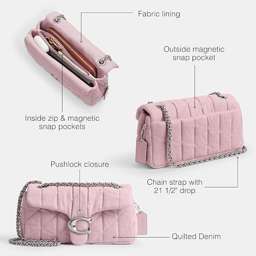 COACH Quilted Colored Dye Denim Tabby Shoulder Bag 26 thumbnail 3