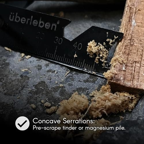 überleben Ferro Rod Fire Starter for Survival w/Fire Striker (Up to 20,000 Strikes) - Compact Fire Steel for Hiking, Emergency Kit - Waterproof Flint and Steel - Camping Ferrocerium Rod with Striker thumbnail 6