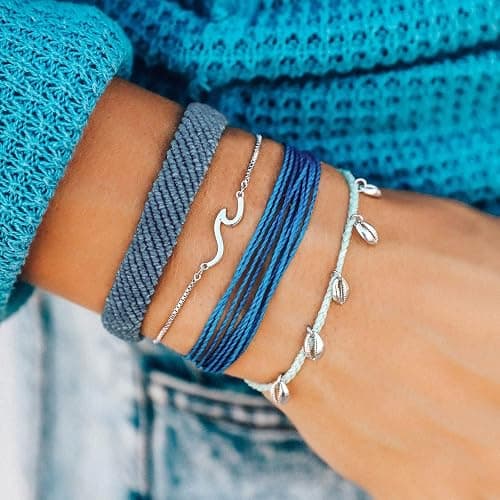 Pura Vida Maui Style Bracelet Pack - Stackable Bracelets for Women - Handmade Accessories, Adjustable Bands - Multicolor, Set of 4 thumbnail 4