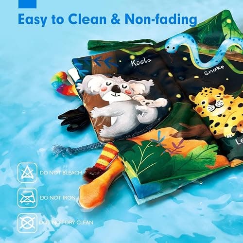 hahaland Baby Books 0-6 Months,Infant Tummy Time Toy Sensory Toys 6 to 12 Months Touch Feel Book Travel Toy Gifts for Boy Girl 0-3 Month Baby Shower Christmas Birthday Gifts Stocking Stuffers (Single) thumbnail 8
