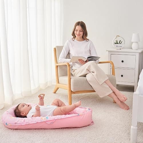 Viviland Baby Lounger Snuggle Me Lounger Fits 0-24 Months Newborn Infant Babies, Princess thumbnail 9