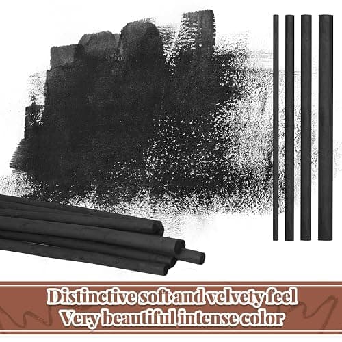 Gueevin 24 Pcs Willow Charcoal Sticks, Willow Charcoal, Artists, Beginners, Students, Perfect for Sketching, Drawing, Shading, and Fine Back to School Christmas Art Gifts (2-4mm，4-5mm，5-7mm，7-9mm) thumbnail 6