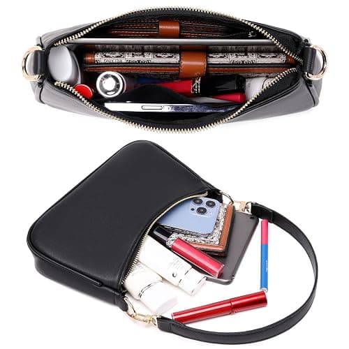 Y2K Shoulder Bag for Women PU Leather Handbag Classic Clutch Small 90s Purse thumbnail 9
