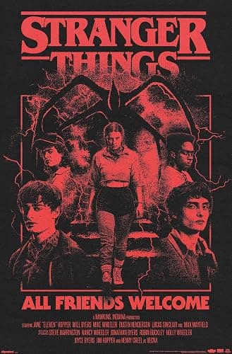 Netflix Stranger Things: Season 5 (2025) - All Friends Welcome Wall Poster, 34L" x 22.4W", Unframed Version - Image 1