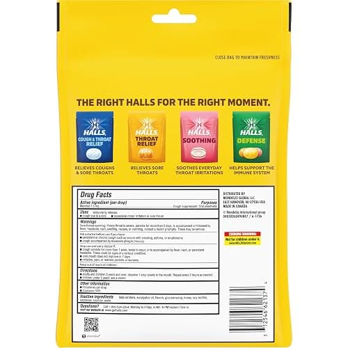 HALLS Relief Honey Lemon Cough Drops, Economy Pack, 80 Drops | No Synthetic Dyes thumbnail 15